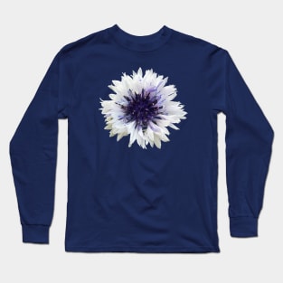 Cottage Core White Cornflower Long Sleeve T-Shirt